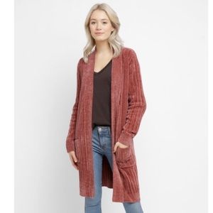 Willow & Clay Chenille Long Sleeve Duster Cardigan
